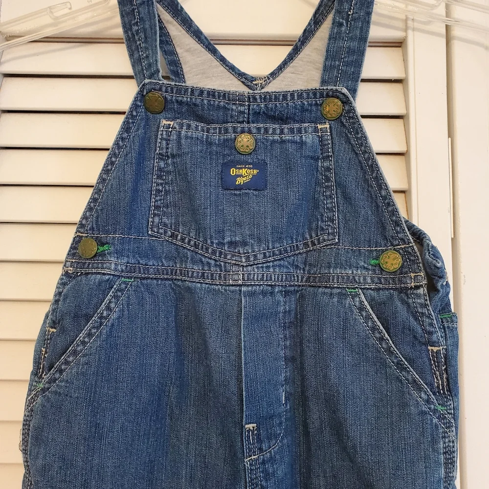 Oshkosh Vintage Denim Lined Overalls, Size 18 months Toddler